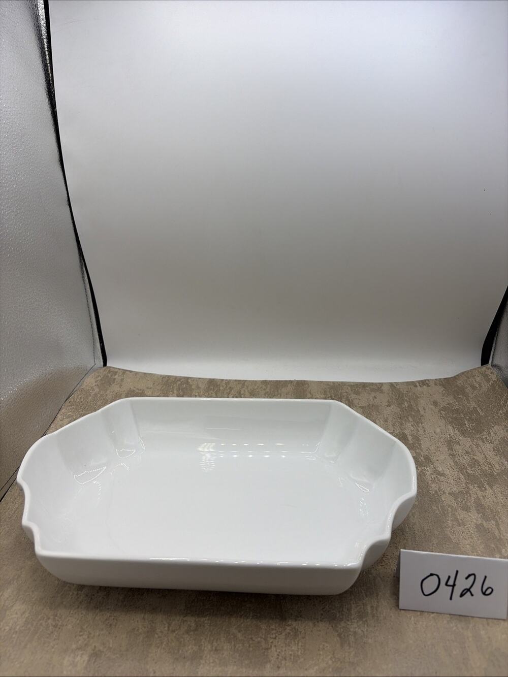 Gatherings by Over and Back - White Caserole Serving Platter/Dishes 12.5”X 8.5”